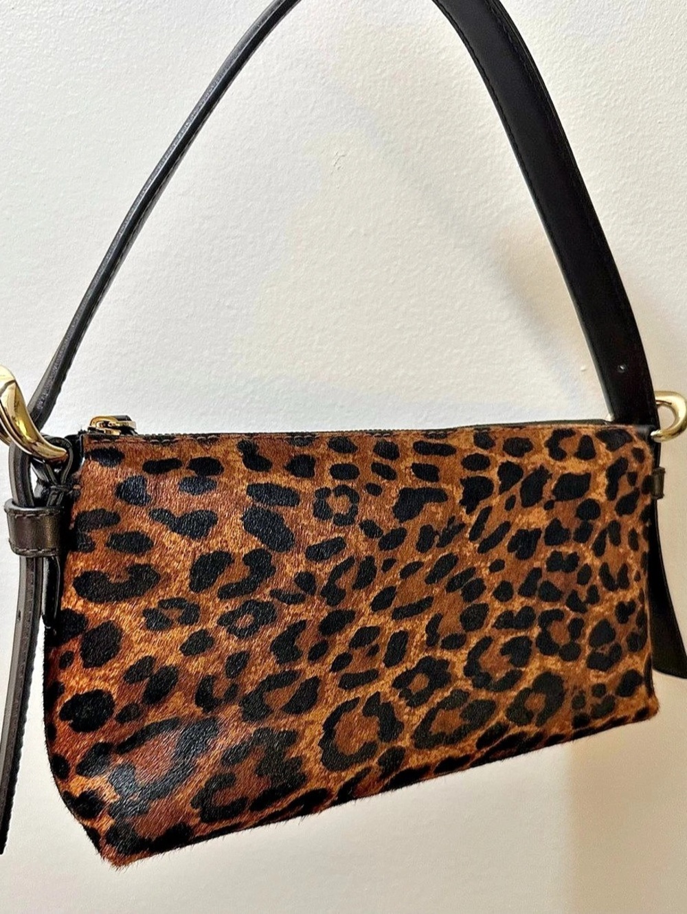 Madewell the Slouchy Bag - Leopard Print HAIRCALF Shoulder Bag NWT